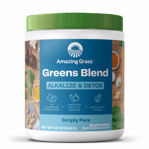 Amazing Grass Greens Blend Alkalize & Detox Simply Pure Powder - 30 porções