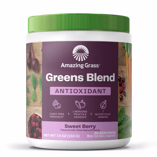 Amazing Grass Greens Blend Antioxidante em Pó com Frutas Vermelhas Doces - 30 Porções