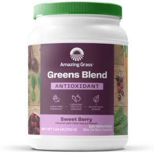 Amazing Grass Greens Blend Antioxidante em Pó com Frutas Vermelhas Doces - 100 Porções