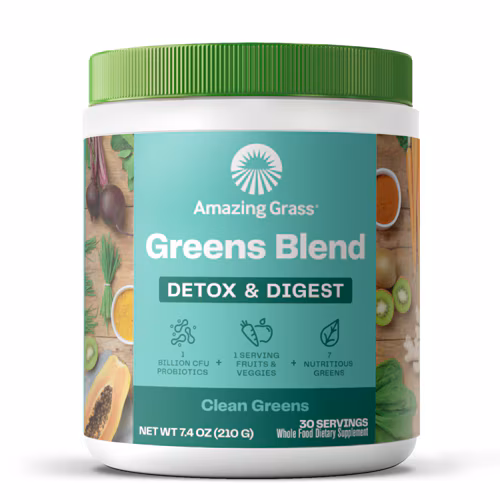 Amazing Grass Greens Blend Detox & Digest Clean Greens em pó - 30 porções