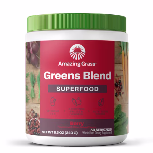 Amazing Grass Greens Blend Superfood Powder Berry - 30 porções