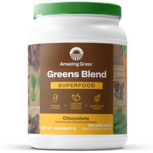 Amazing Grass Greens Blend Superfood Powder Chocolate - 100 porções