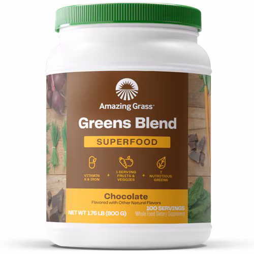 Amazing Grass Greens Blend Superfood Powder Chocolate - 100 porções