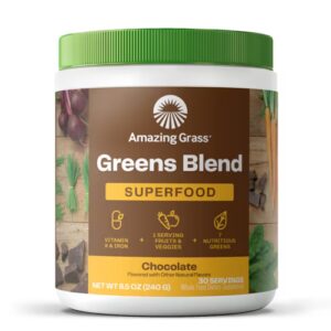 Amazing Grass Greens Blend Superfood Powder Chocolate - 30 porções