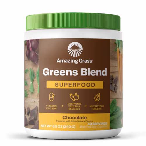 Amazing Grass Greens Blend Superfood Powder Chocolate - 30 porções