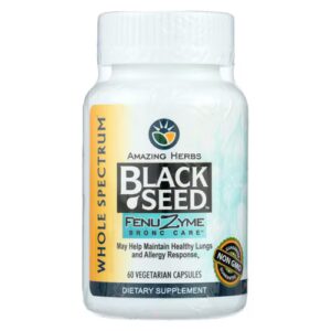 Amazing Herbs Black Seed Fenuzyme Bronc Care™ - 60 cápsulas vegetarianas