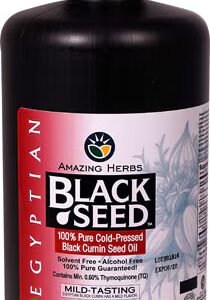 Óleo de semente de cominho preto prensado a frio puro Amazing Herbs Egyptian Black Seed™ - 32 fl oz