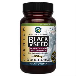 Amazing Herbs Premium Black Seed - 500 mg - 90 cápsulas gelatinosas
