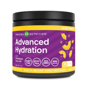 Hidratação Avançada Amazing Nutrition com Sal Rosa do Himalaia e Abacaxi Natural - 7,47 oz