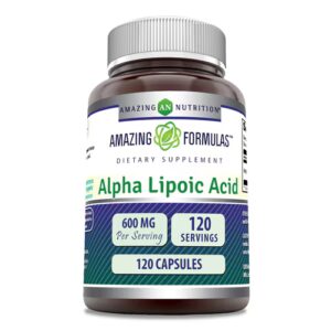 Amazing Nutrition Amazing Formulas Ácido Lipóico Avançado -- 600 mg - 120 Cápsulas