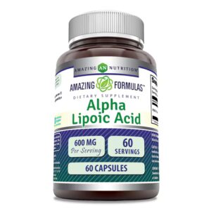 Amazing Nutrition Amazing Formulas Ácido Lipóico Avançado -- 600 mg - 60 Cápsulas