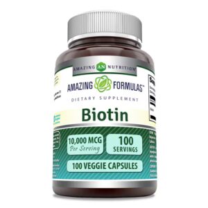 Amazing Nutrition Amazing Formulas Biotina -- 10000 mcg - 100 Cápsulas Vegetarianas