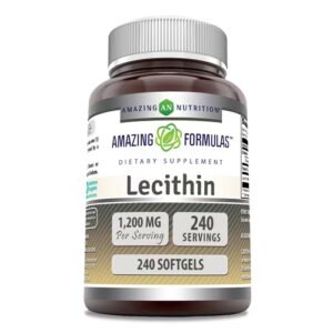 Amazing Nutrition Amazing Formulas Lecitina -- 1200 mg - 240 Cápsulas Gelatinosas