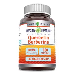 Amazing Nutrition Amazing Formulas Quercetina Berberina -- 500 mg - 180 Cápsulas Vegetarianas