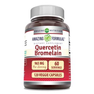 Amazing Nutrition Amazing Formulas Quercetina Bromelaína -- 965 mg - 120 Cápsulas Vegetarianas