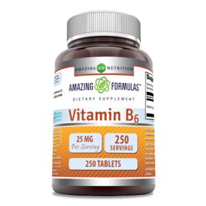Amazing Nutrition Amazing Formulas Vitamina B6 -- 25 mg - 250 comprimidos