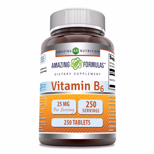 Amazing Nutrition Amazing Formulas Vitamina B6 -- 25 mg - 250 comprimidos