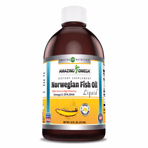 Amazing Nutrition Amazing Omega - Óleo de peixe norueguês com limão fresco - 16 oz