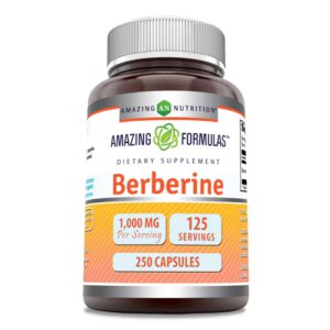Berberina Amazing Nutrition - 1000 mg - 250 cápsulas
