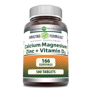 Amazing Nutrition Cálcio Magnésio Zinco + Vitamina D3 - 500 Comprimidos