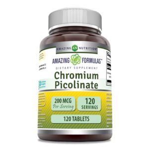 Picolinato de Cromo Amazing Nutrition -- 200 mcg - 120 Comprimidos