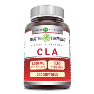 Amazing Nutrition CLA -- 3000 mg - 240 Cápsulas Gelatinosas