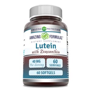 Amazing Nutrition Luteína com Zeaxantina -- 40 mg - 60 Cápsulas Gelatinosas