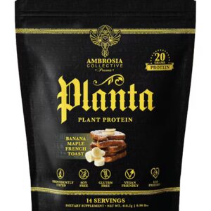 Torrada Francesa Ambrosia Planta com Proteína Vegetal, Banana e Maple - 14 Porções