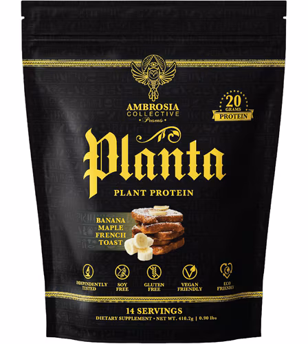 Torrada Francesa Ambrosia Planta com Proteína Vegetal, Banana e Maple - 14 Porções