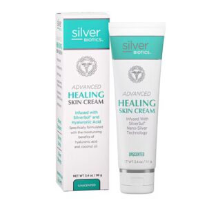 American Biotech Labs Silver Biotics Advanced Healing Skin Cream sem perfume - 3,4 oz