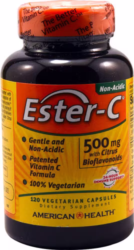 American Health Ester-C® com Bioflavonoides Cítricos -- 500 mg - 120 Cápsulas Vegetarianas