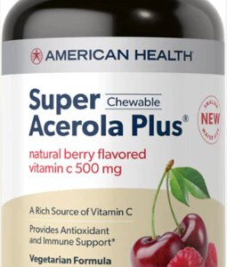 American Health Super Chewable Acerola Plus® Vitamina C Natural Berry -- 500 mg - 100 Wafers