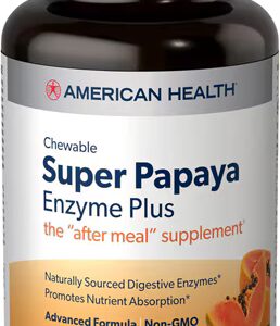 American Health Super Papaya Enzyme Plus Mastigável - 180 Comprimidos Mastigáveis
