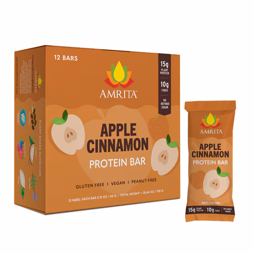 Barra de Proteína Amrita Maçã e Canela - 12 Barras