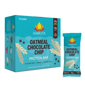 Barra de Proteína Amrita Aveia com Gotas de Chocolate - 12 Barras