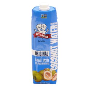 Água de coco Amy and Brian em Tetra Pak Original - 33,8 fl oz