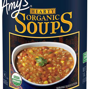 Sopas orgânicas saudáveis de Amy, arroz espanhol e feijão vermelho - 14,7 fl oz
