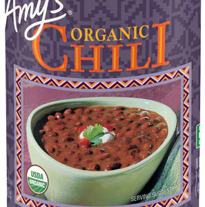 Pimenta Orgânica Amy's com Baixo Teor de Gordura e Feijão Preto Médio - 12 fl oz