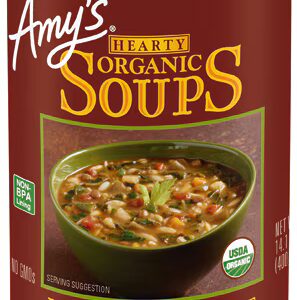 Minestrone de sopa orgânica e saudável da Amy com vegetais - 14,1 oz