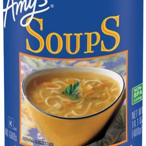 Sopa orgânica com baixo teor de gordura da Amy, sem macarrão de frango - 14,1 fl oz