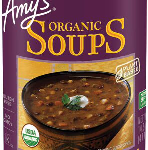 Sopa Orgânica de Feijão Preto e Vegetais da Amy - 425 ml