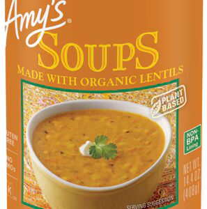 Sopa Orgânica de Lentilha Dourada da Amy - 14,4 fl oz