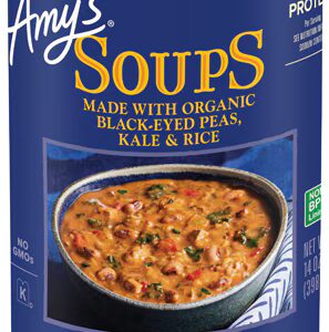 Gumbo de sopa orgânica da Amy com feijão-fradinho, couve e arroz - 14 oz