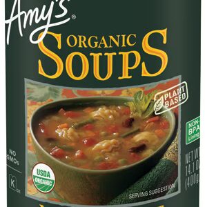 Sopa Orgânica Amy's Minestrone com Baixo Teor de Gordura - 14,1 fl oz