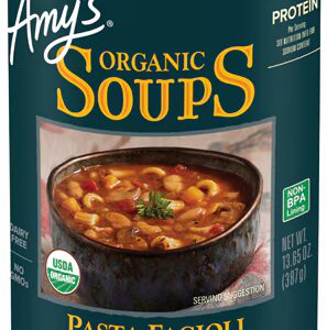 Sopa Orgânica de Macarrão Fagioli da Amy - 13,65 oz