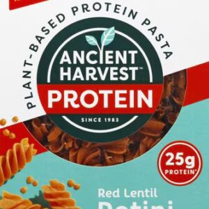 Macarrão com proteína vegetal e lentilha vermelha sem glúten Ancient Harvest Rotini - 8 oz