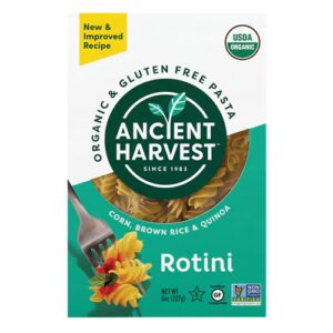 Rotini de milho orgânico, arroz integral e quinoa da Ancient Harvest - 8 oz
