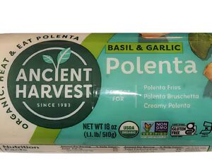 Polenta Ancient Harvest com manjericão e alho - 500g