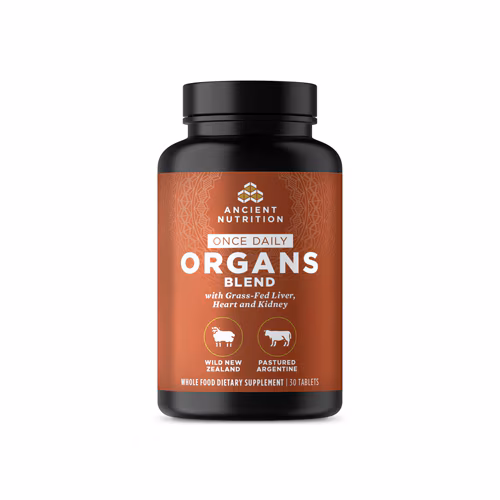 Ancient Nutrition Ancient Glandulars - Mistura para Órgãos Uma Vez ao Dia - 30 Comprimidos