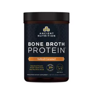 Caldo de Osso de Carne Proteico com Caramelo Salgado da Ancient Nutrition - 500g